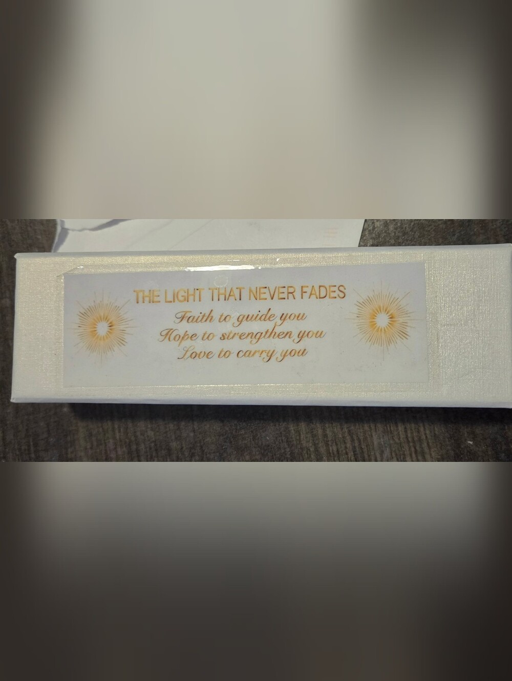 Inspirational Light That Never Fades Pen - White and Gold
